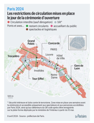 2024 olimpiadi parigi restrizioni zone rosse blu