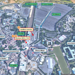 come arrivare a Disneyland Paris: in RER, TGV, navetta, auto, camper