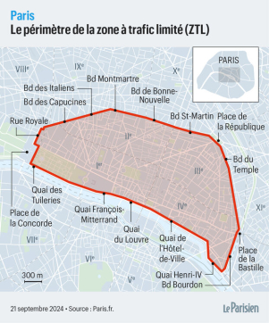 ZTL in centro a Parigi, la cartina