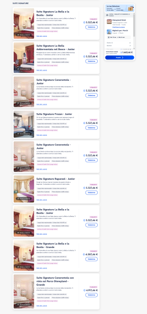 preventivo costo camera Disneyland Hotel Disneyland Paris