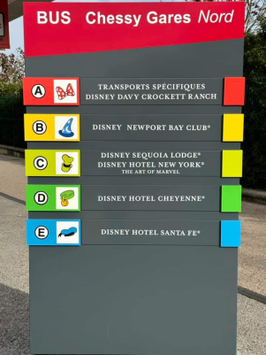 gare bus chessy nord terminal navette Hotel Disney
