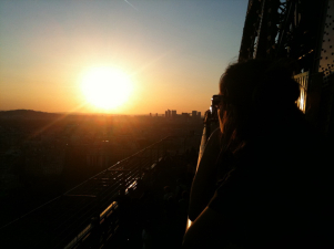 tramonto dal 2° livello della torre eiffel