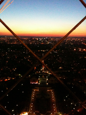 tramonto dal 2° livello della torre eiffel
