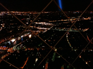 panorama dal 3° livello della torre eiffel di notte