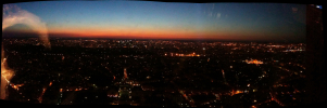 panorama dal 3° livello della torre eiffel di notte
