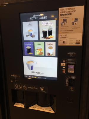 distributori caffè francesi carta di credito