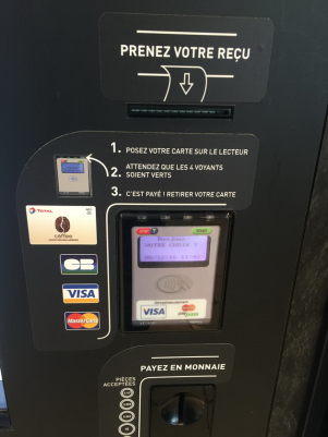 distributori caffè francesi carta di credito