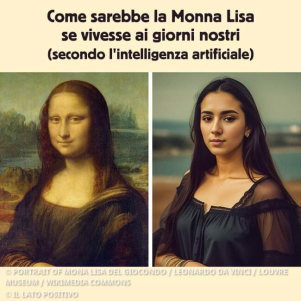 La Gioconda rifatta con intellogenza artificiale, AI, IA