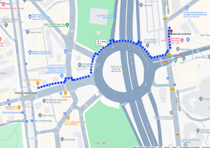 percorso per il mercato delle pulci a Parigi porte Montreuil