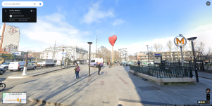 strada per il mercato delle pulci a Parigi st-Ouen porte Clignancourt