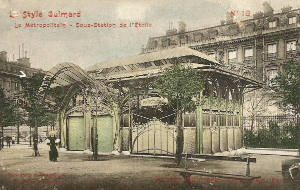 padiglione metropolitana Parigi di Etoile, di Hector Guimard