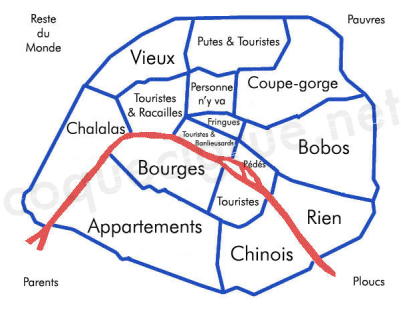 mappa degli abitanti di parigi