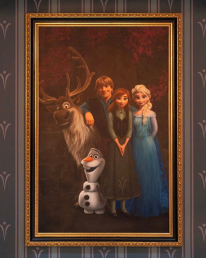 ritratto di famiglia, Anna, Elsa, Kristoff, Olaf, Sven
