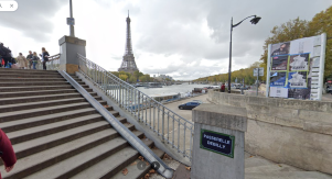 selfie torre eiffel dal ponte passerelle Debilly