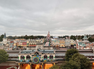 vista sul parco Disneyland Paris da camera Castle club del Disneyland hotel