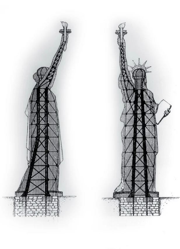 struttura della statua libertà di eiffel