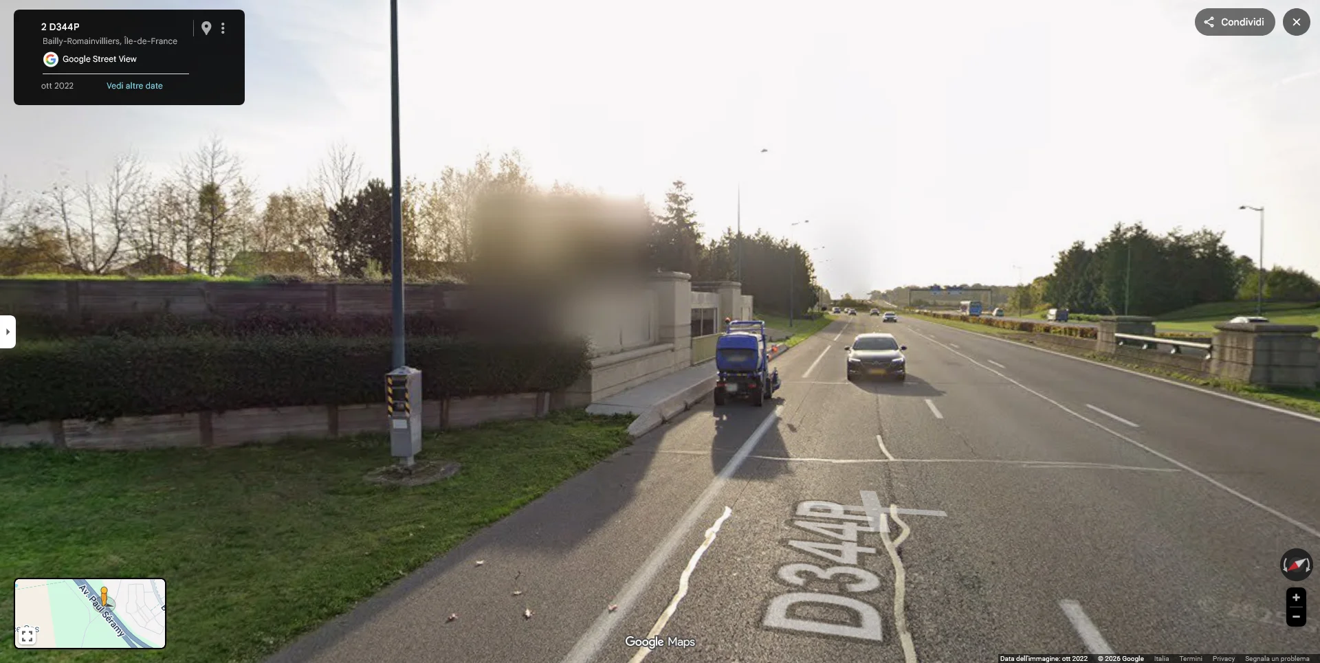 autovelox verso il parcheggio Disneyland Paris