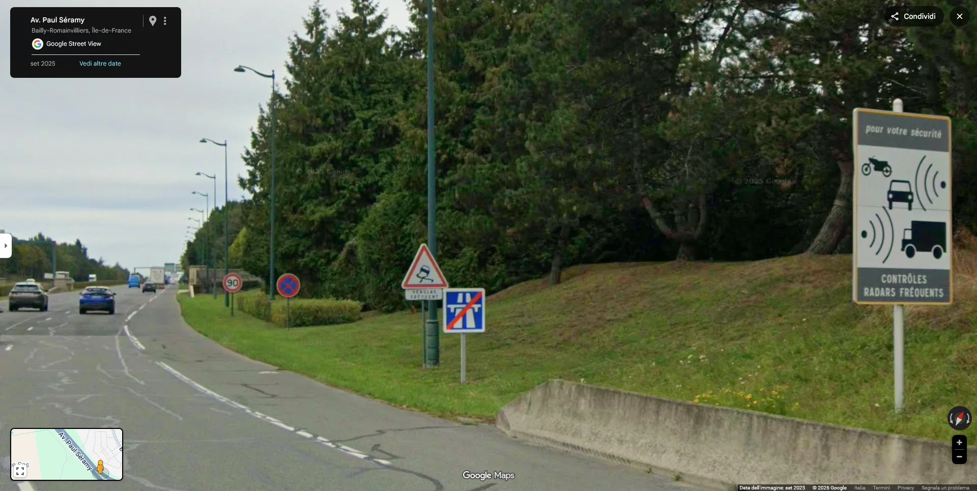 autovelox verso il parcheggio Disneyland Paris