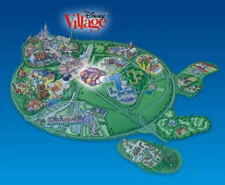 Disney Village dentro la mappa di Disneyland Paris