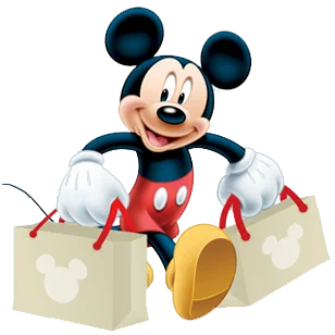 topolino che fa shopping a Disneyland Paris