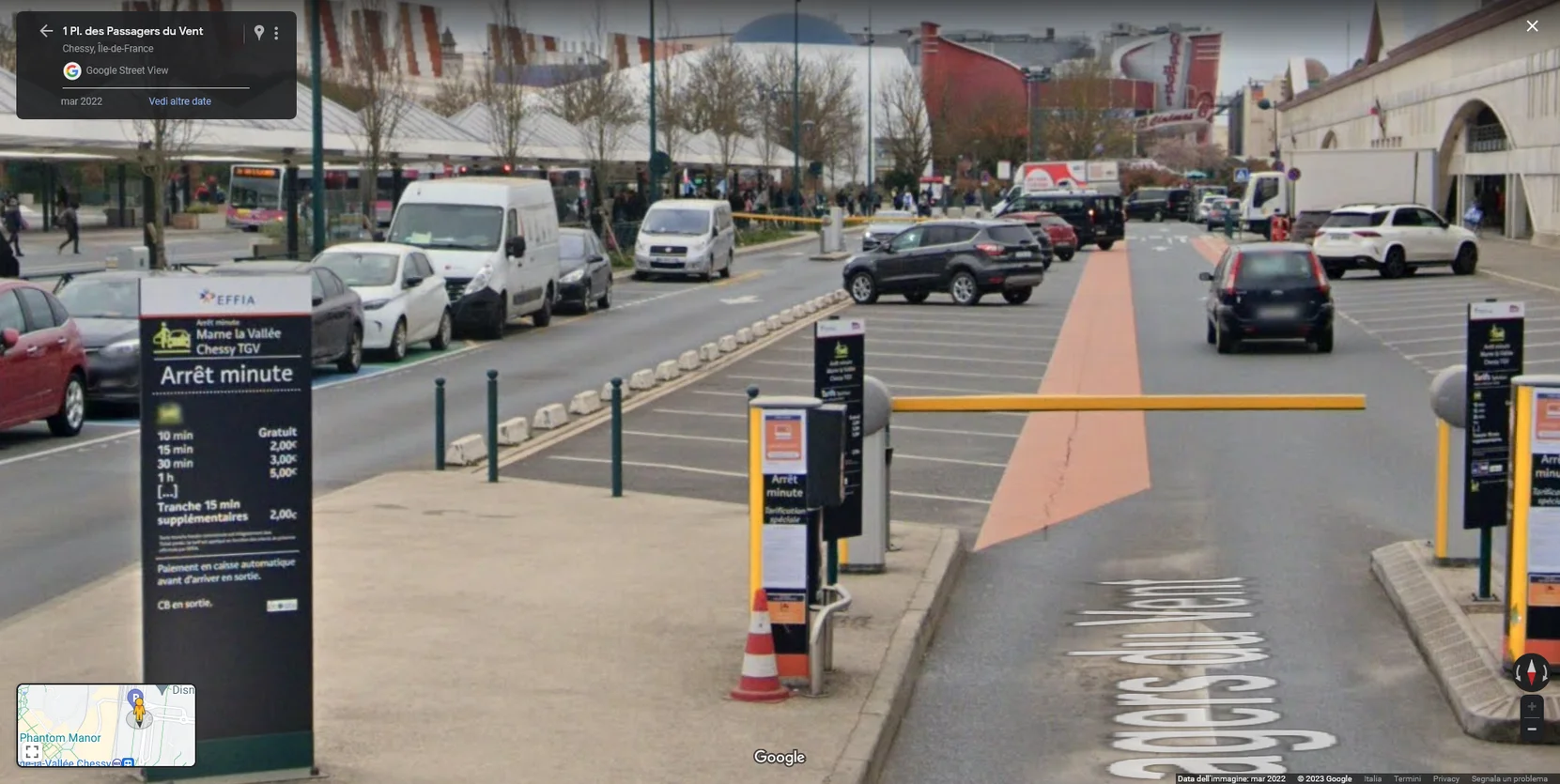 parcheggio carico e scarico Disneyland Paris