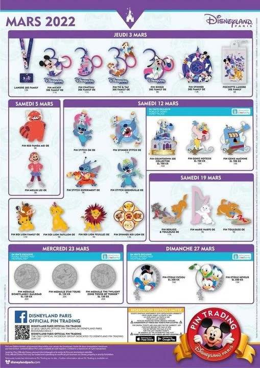 30 anni disneyland paris pins