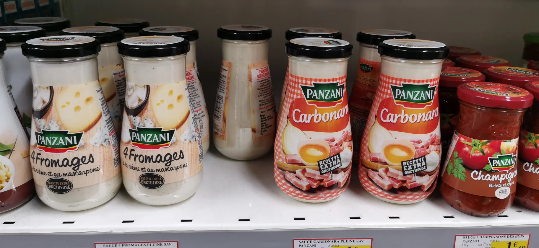 supermercato francia articoli "italiani"