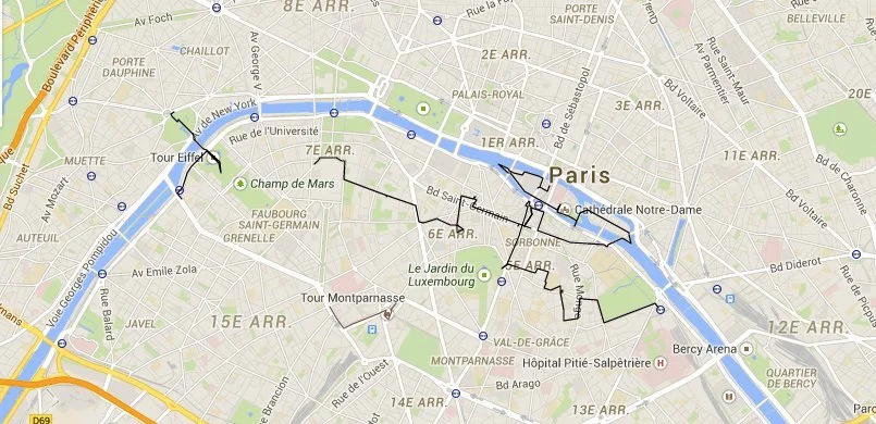 itinerario Parigi Antica, la rive gauche, riva sinistra della Senna, la "Parigi antica"