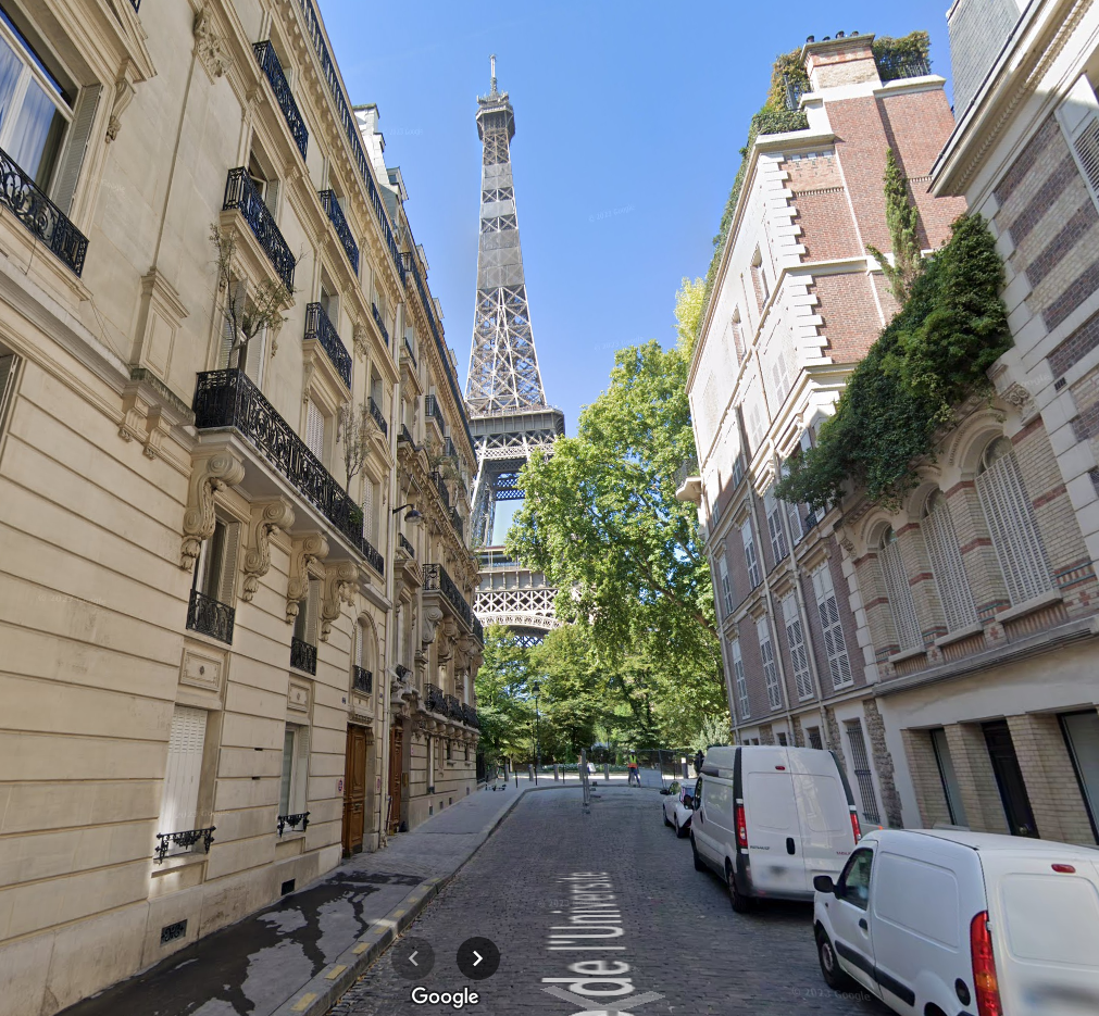 selfie torre Eiffel da 228, rue de l' Universitè
