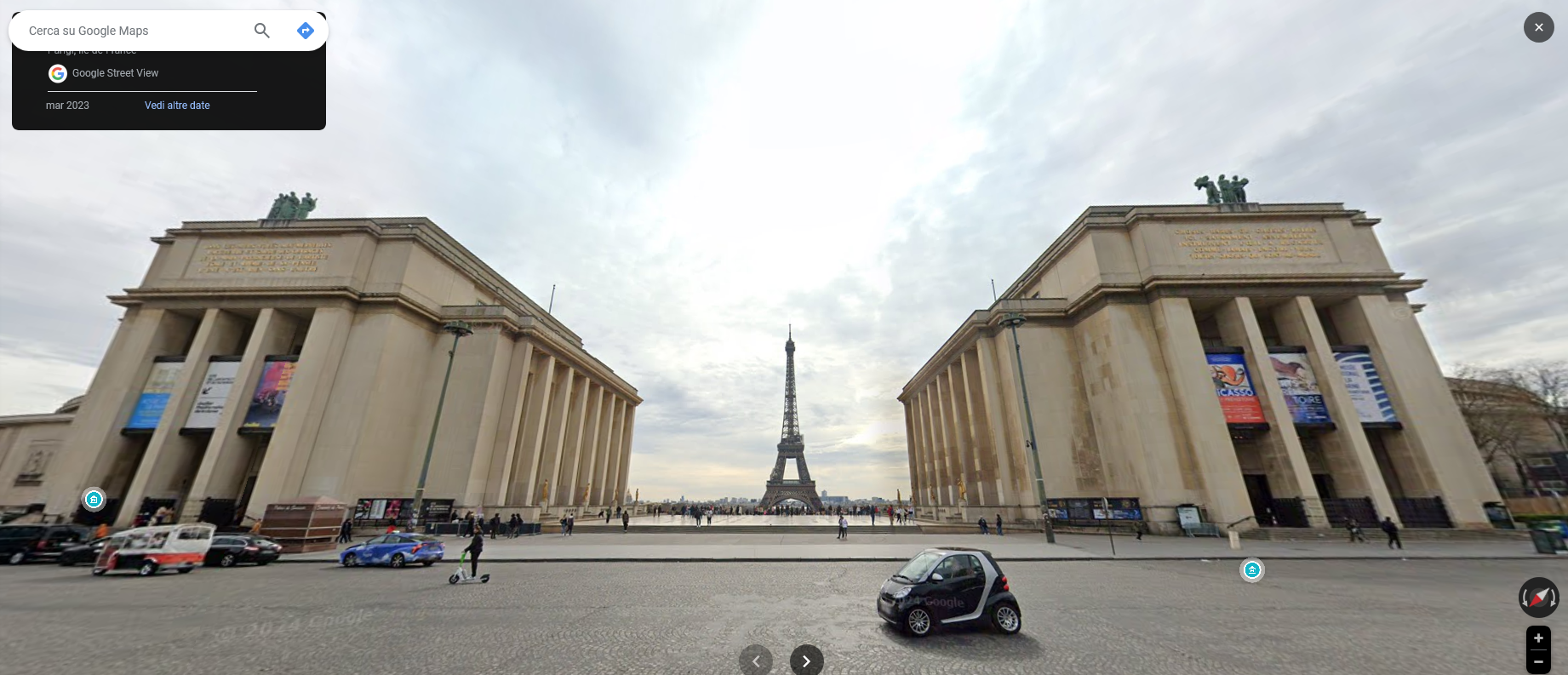selfie con la torre Eiffel dal Trocadero