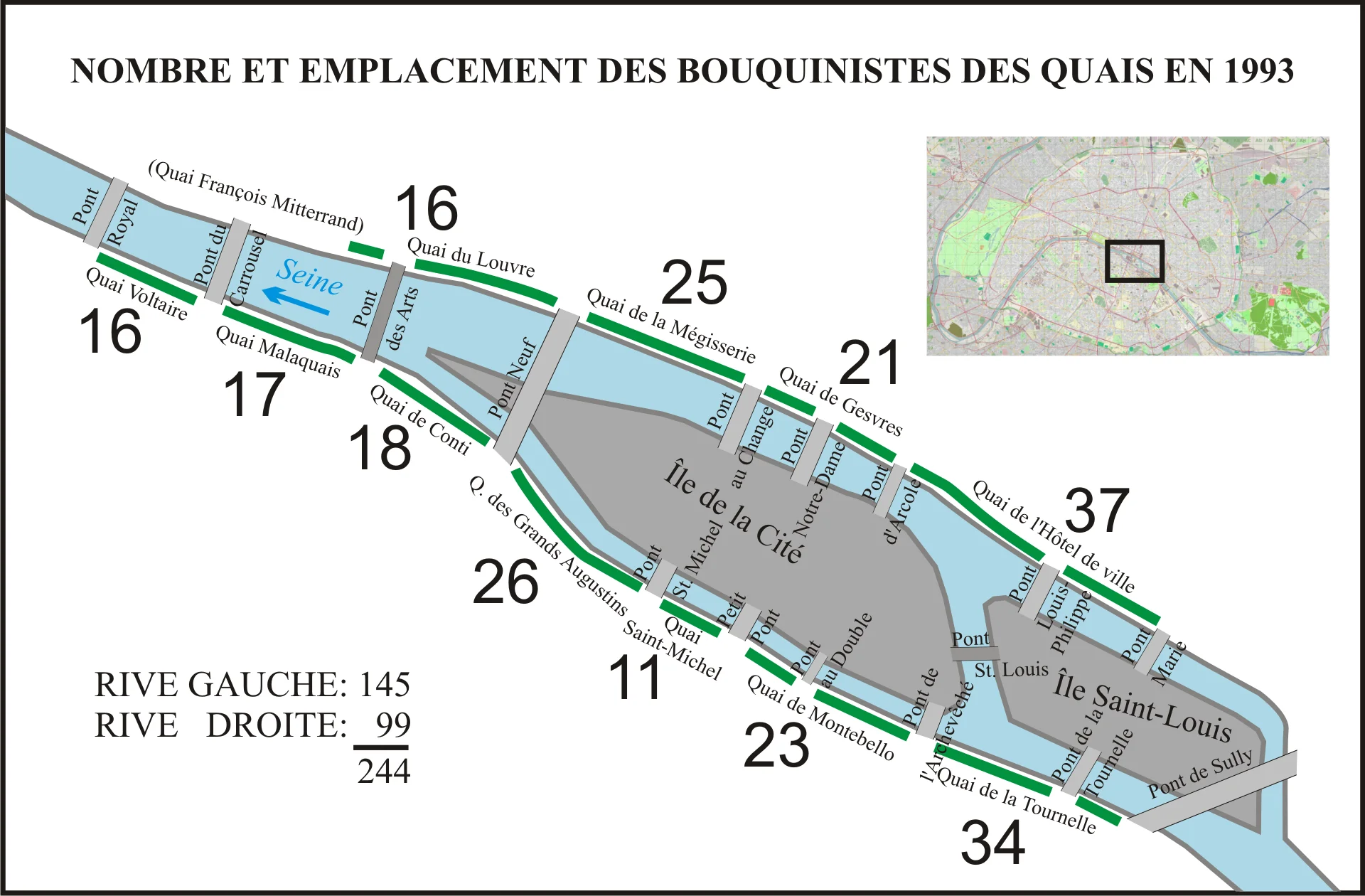 @wikipedia mappa dei bouquiniste a Parigi @wikipedia
