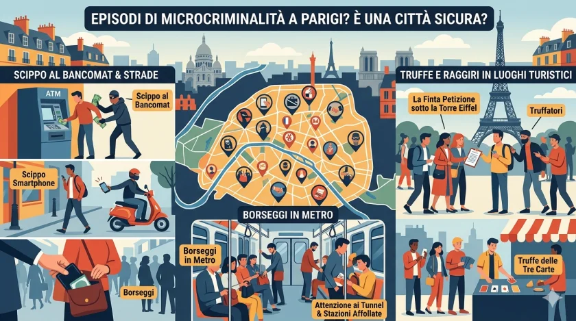 sicurezza e microcriminalità a Parigi...Parigi è una città sicura?