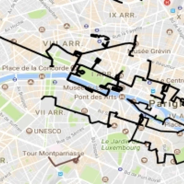 itinerari a piedi per Parigi...