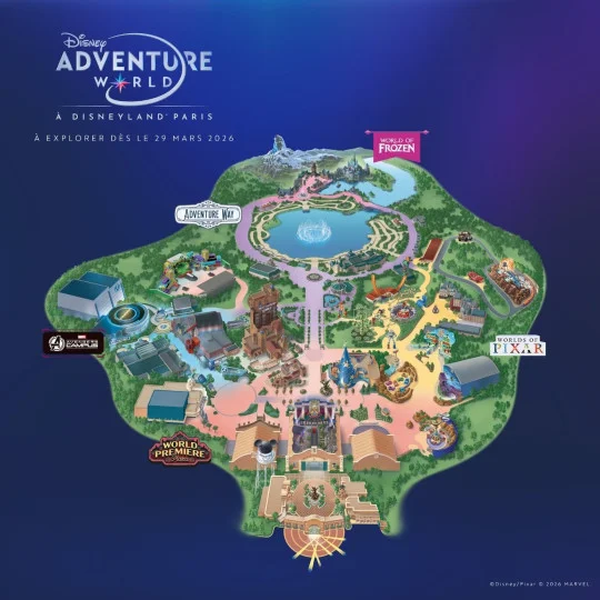 novità al parco Disney Adventure World: lago, giostra Rapunzel. 2026