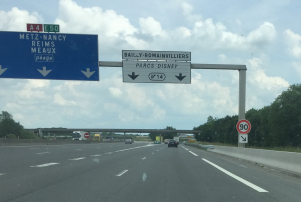 uscita 14 autostrada A4 per parcheggio Disneyland Paris