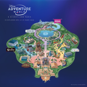 novità al parco Disney Adventure World: lago, giostra Rapunzel. 2026