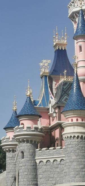 dettagli dorati del castello di Disneyland Paris