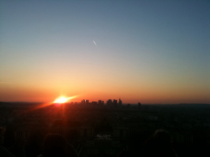 tramonto dal 2° livello della torre eiffel