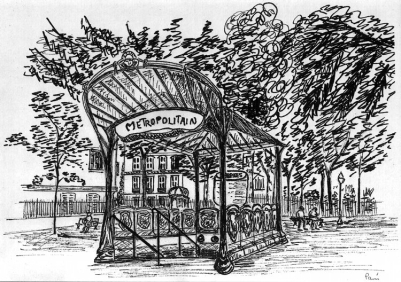 edicola della stazione Abbesses della metropolitana di Parigi di Hector Guimard