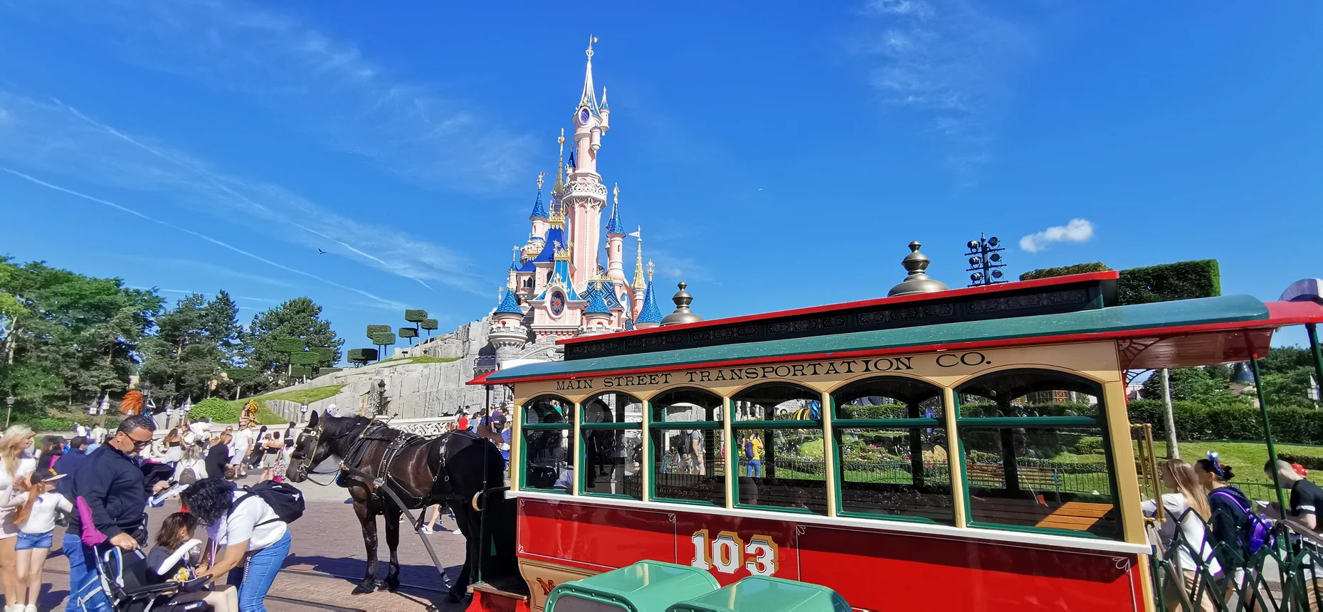 carrozza a cavallo in Main street U.S.A. a Disneyland Paris