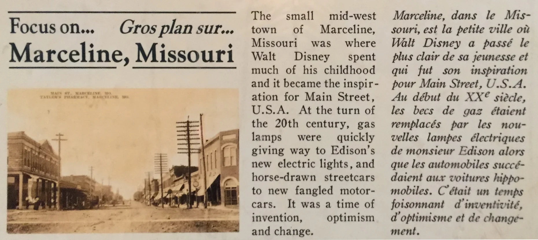 Marceline, Missouri, ha ispirato Main street U.S.A. a Disneyland Paris