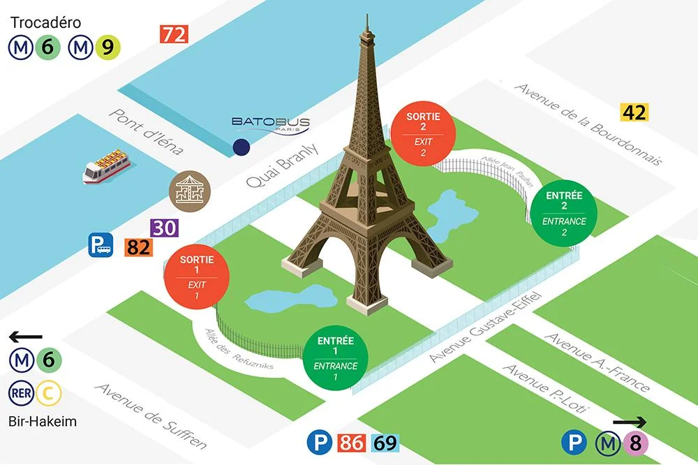 entrate delle torre eiffel a parigi
