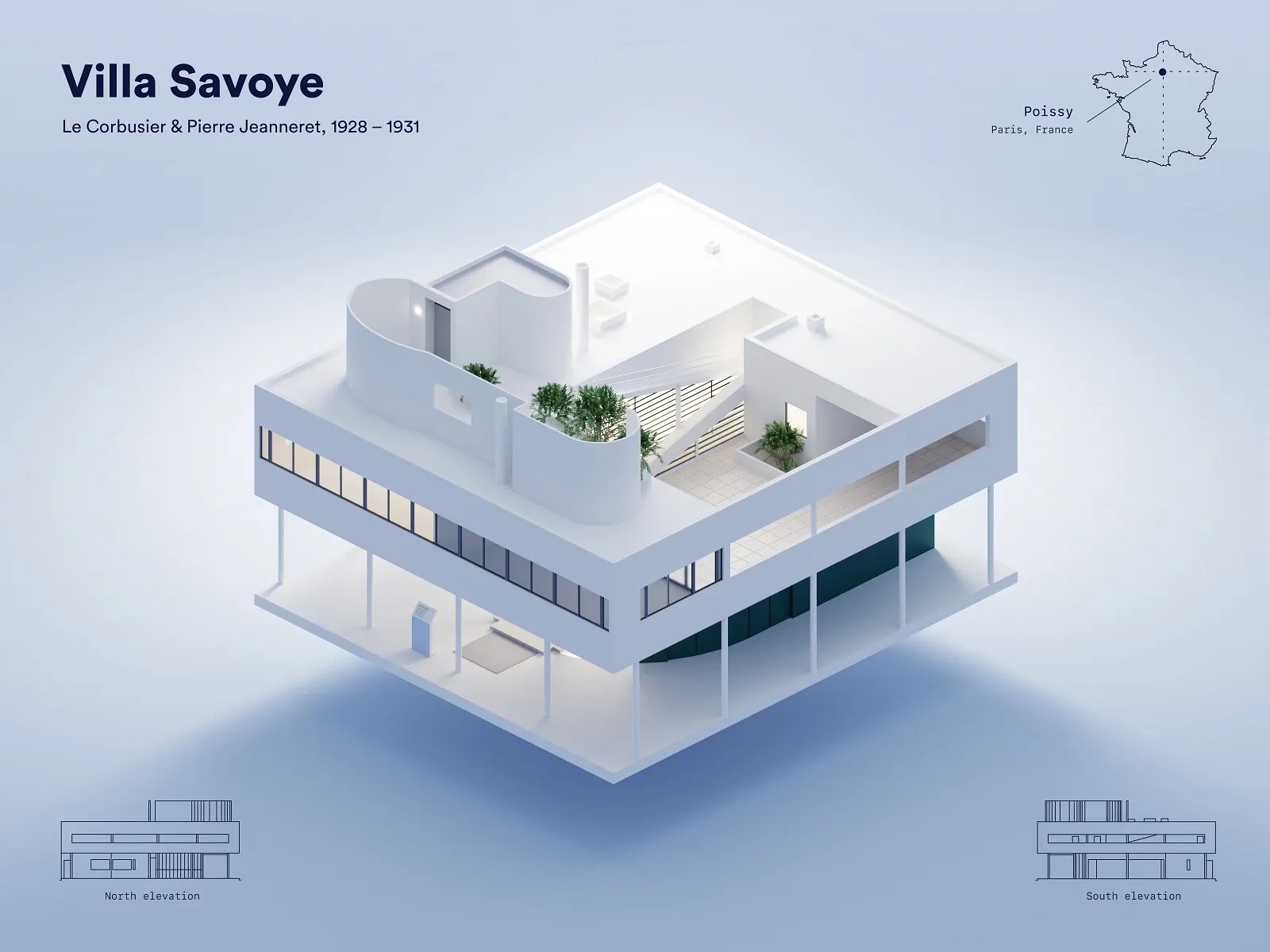 villa Savoye a Poissy Le Corbusier