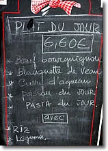 mangiare a Parigi COSA - plat du jour in francia e parigi