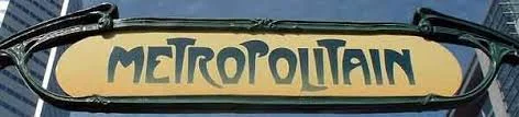 entrate della metropolitana a Parigi di Hector Guimard: scritta metropolitain